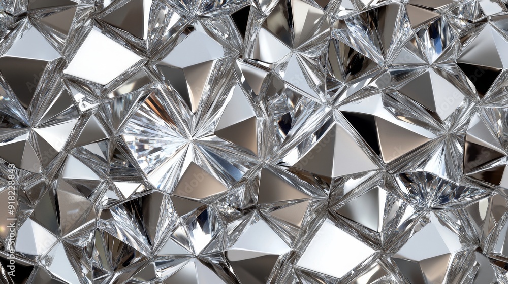 Poster abstract geometric silver and glass texture background - abstract background featuring a close-up of