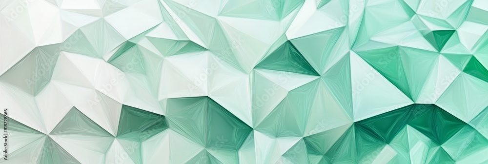 Poster abstract green and white geometric pattern - a captivating abstract background featuring a seamless 