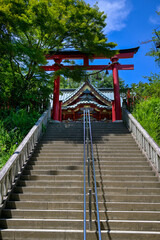 Steps leading to the Takao Yakuoin Temple, Mt. Takao, Tokyo