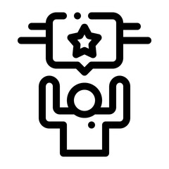 motivation line icon