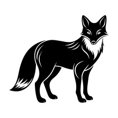 Obraz premium Fox silhouette vector illustration