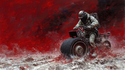 motocross rider jumping