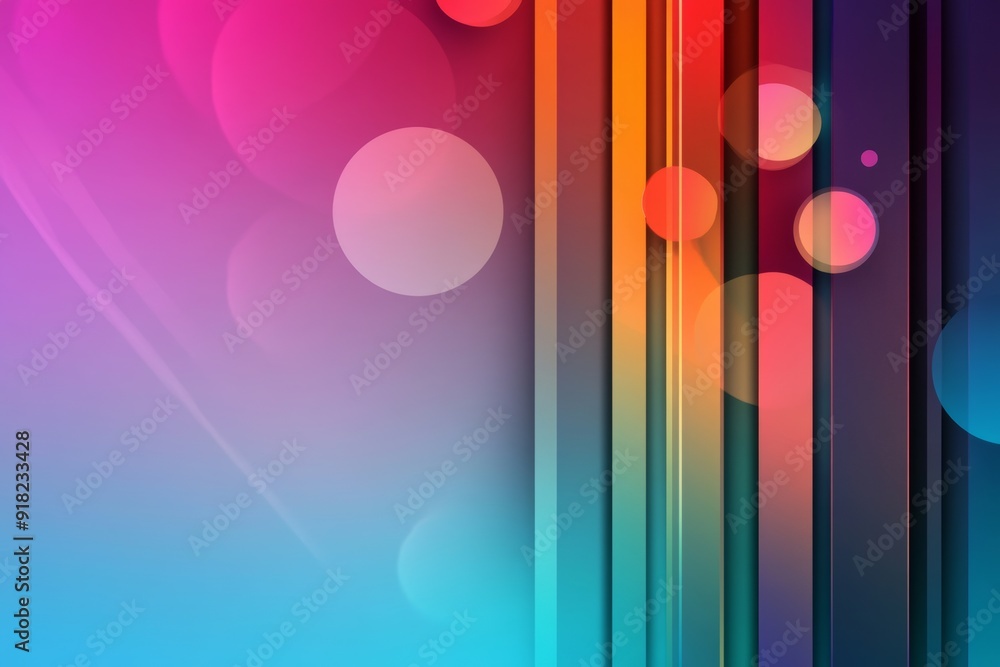 Poster abstract tech background with colorful lights and data streams