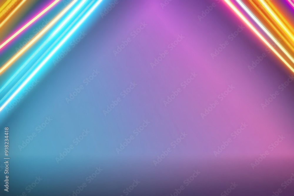 Aufkleber digital background with colorful neon lights and bokeh