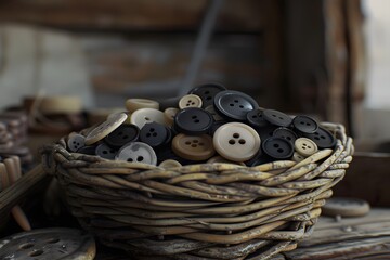 Obraz premium A Basket of Buttons