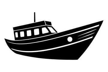 Boat Silhouette Vector Illustration Clipart Icon