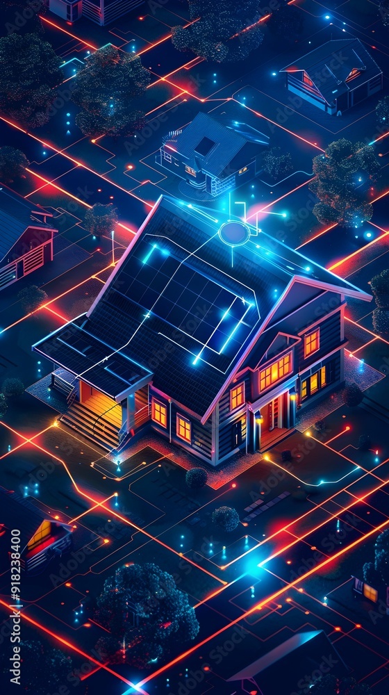 Poster ai powered smart home with automated devices and central control system