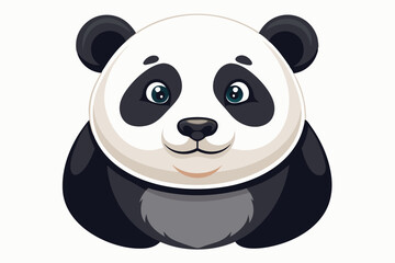 Obraz premium Cartoon Panda Bear with Black and White Fur