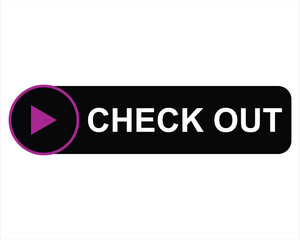 check out button on white background. check out button sign