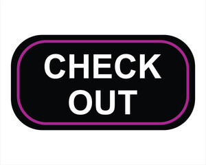 check out button on white background. check out button sign
