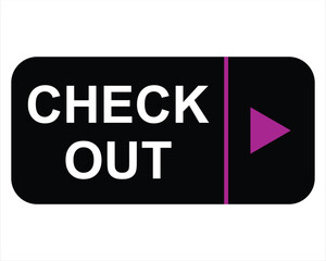 check out button on white background. check out button sign