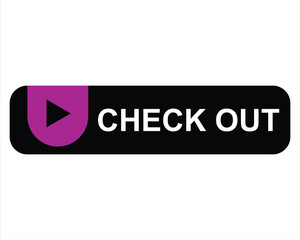 check out button on white background. check out button sign