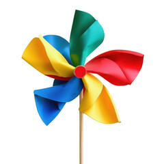 Colorful Pinwheel with Multicolored Blades