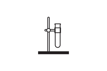 Test tubes with stand vector.
