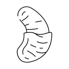 fruit chocolate line icon vector. fruit chocolate sign. isolated contour symbol black illustration