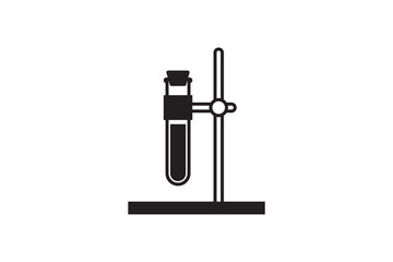 Test tubes with stand vector.