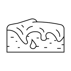 caramel chocolate line icon vector. caramel chocolate sign. isolated contour symbol black illustration