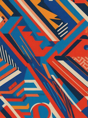 Fototapeta premium memphis pattern with Generative artificial intelligence
