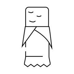 snack chocolate line icon vector. snack chocolate sign. isolated contour symbol black illustration