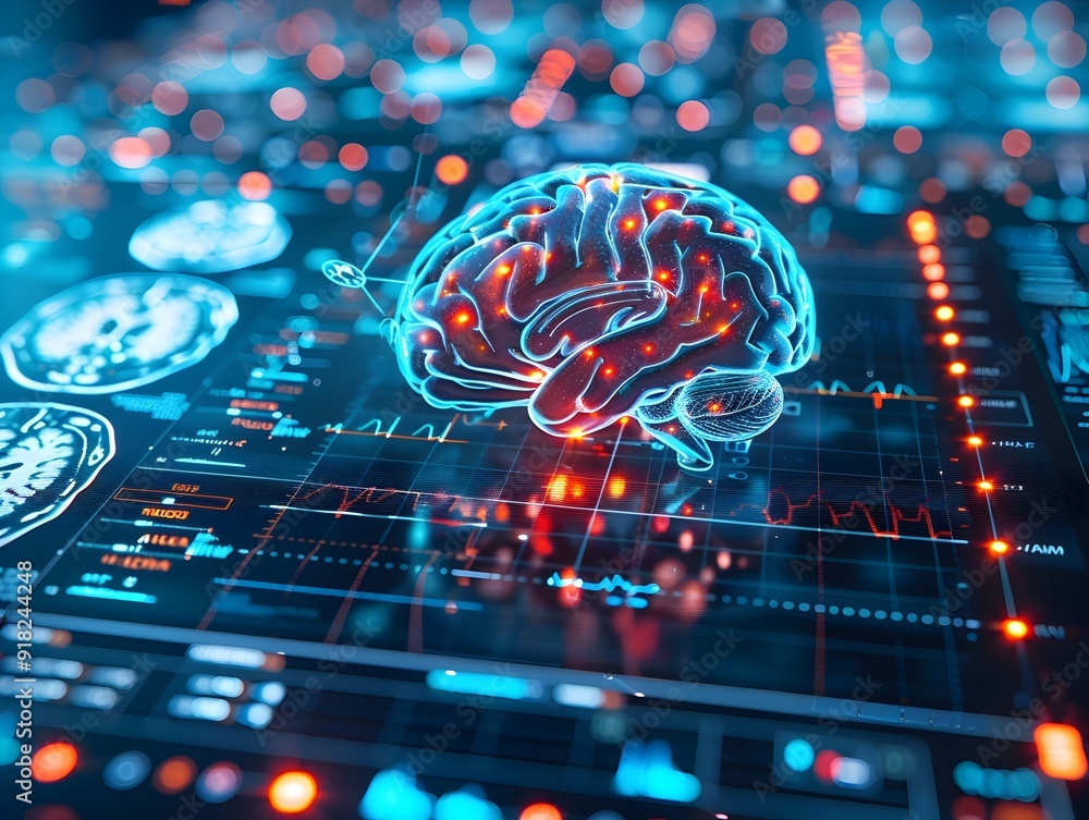 Poster ai powered healthcare diagnostics and analytics transforming medical scans and reports through advan