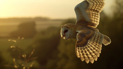 eagle owl on a branch