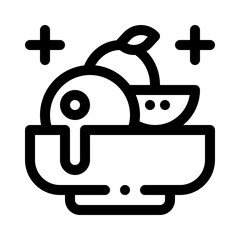 fruit line icon