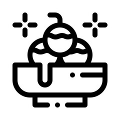 sundae line icon