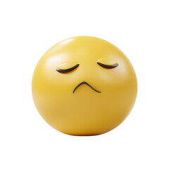 Fototapeta premium Sleeping face 3d emoji isolated on transparent background