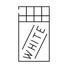white chocolate line icon vector. white chocolate sign. isolated contour symbol black illustration