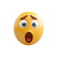 Fototapeta premium wow emoticon isolated on transparent background