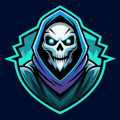 Ghost mascot for sports and esports vector logo