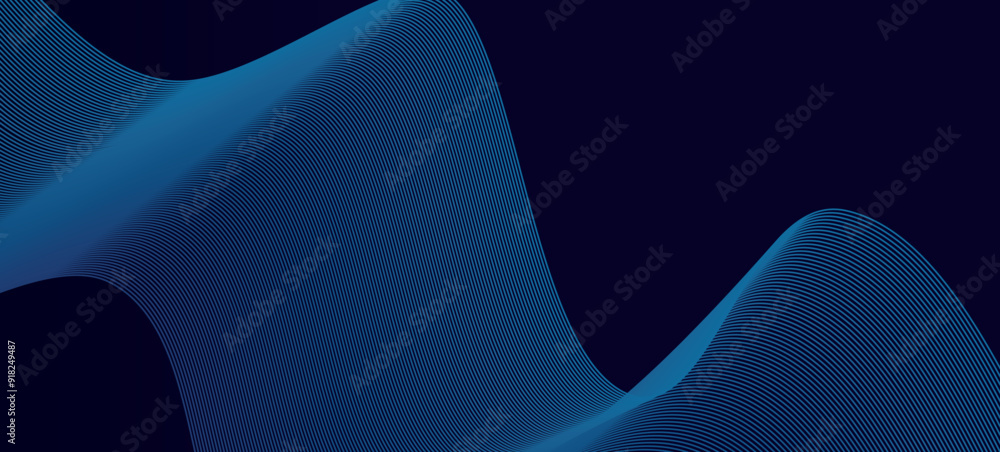 Poster wavy abstract stripes. pattern of lines abstract background vector illustration of the gray .
