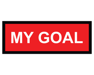 my goal button on white background. my goal button sign