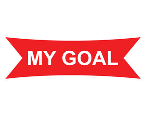 my goal button on white background. my goal button sign