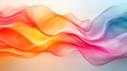 Obraz premium Abstract colorful wavy lines on a white background.