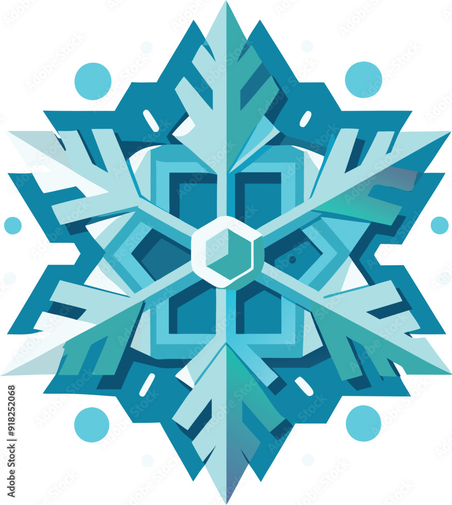 Poster snowflake vector illustration snowflake on white background snowflake on blue background