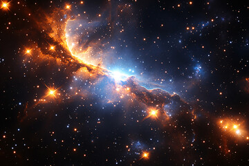 Colorful space galaxy cloud nebula. Stary night cosmos. Universe science astronomy. Supernova background wallpaper