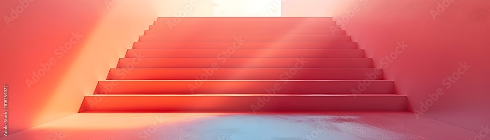 Poster warm and inviting coral gradient background for mockup and copy space concept