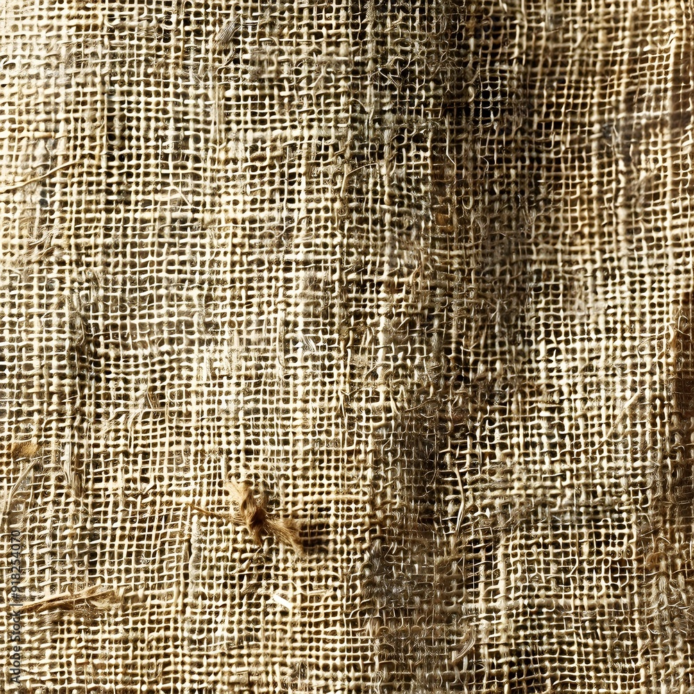 Poster Rustic Burlap Textured Background for Natural Product Presentations and Mockups with Copy Space