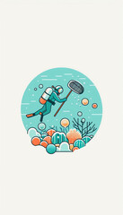 Fototapeta premium brain with bubbles
