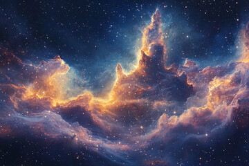 Obraz premium Colorful space galaxy cloud nebula. Stary night cosmos. Universe science astronomy. Supernova background wallpaper