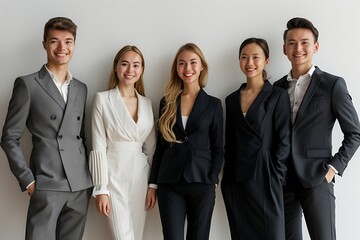 Confident Business Team Posing for Success