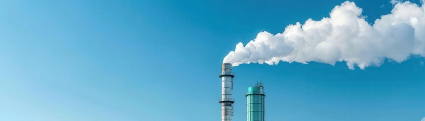 Factory emitting green carbon credits, Carbon credit innovation, Transforming industrial emissions