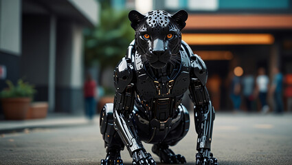 Fototapeta premium black panther robotics