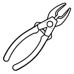 Pliers art vector illustration