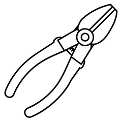 Pliers art vector illustration
