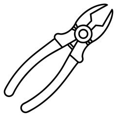 Pliers art vector illustration