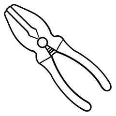 Pliers art vector illustration