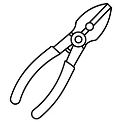 Pliers art vector illustration