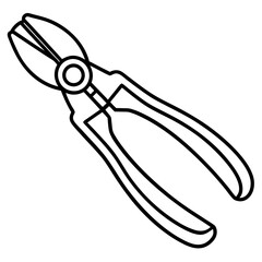 Pliers art vector illustration